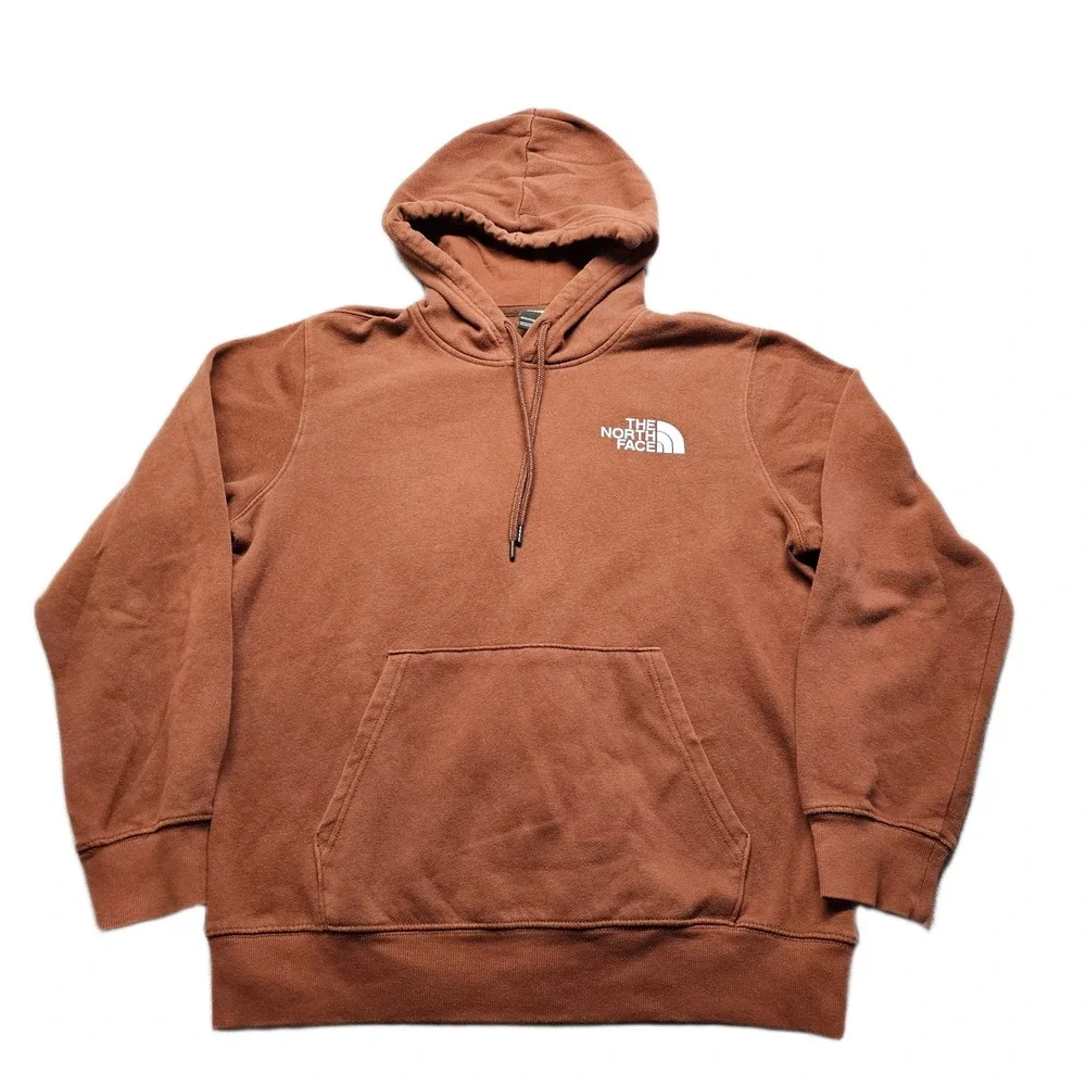 The North Face Never Stop Exploring Hoodie Mens M Brown Fleece Lined Pullover